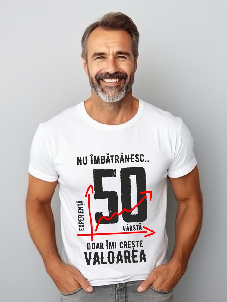 Tricou-Nu-îmbătrânesc-doar-îmi-crește-valoarea-50-ani-alb