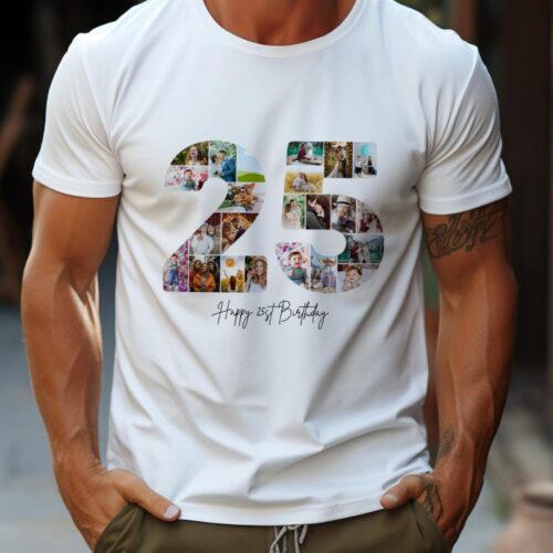 Tricou Personalizat Colaj Aniversare 25 ani