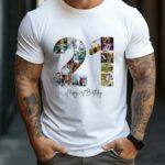 Tricou Personalizat Colaj Aniversare 21 ani