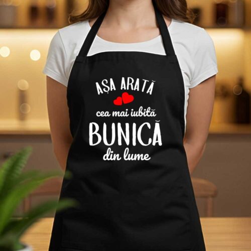 Șorț Personalizat Așa arată cea mai iubită Bunică din lume