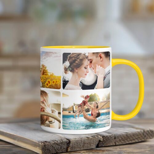 Cana Personalizata Interior Galben