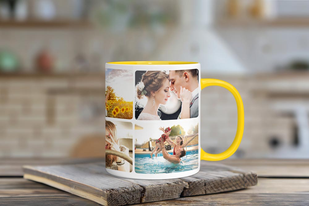 Cana Personalizata Interior Galben