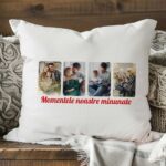 Pernă Personalizată cu 4 poze și mesaj