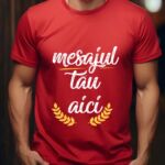 Tricou Roșu Personalizat cu mesajul tău