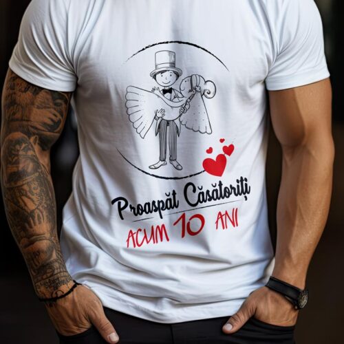 Tricou Proaspăt Căsătoriți Acum 10 ani