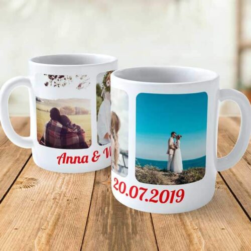 Cana Personalizata Cu 3 poze si mesaj