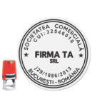 Ștampilă Firmă SRL PFA II Diametru 30mm M2 - Personalizare inclusă