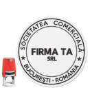 Ștampilă Firmă SRL PFA II Diametru 30mm M4 - Personalizare inclusă
