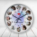 Ceas Personalizat 12 Poze Primul An Împreună - 30 cm
