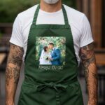 Șorț Verde Personalizat cu poza și mesajul tău