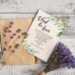Invitație Nuntă Classic Green Flowers - Include Personalizarea