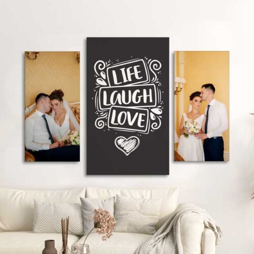 Tablou MultiCanvas Life Laugh Love Alege acum un cadou personalizat