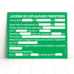 Panou Lucrări de exploatare forestieră
