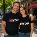 Set Tricouri Personalizate I Love You cu poza ta