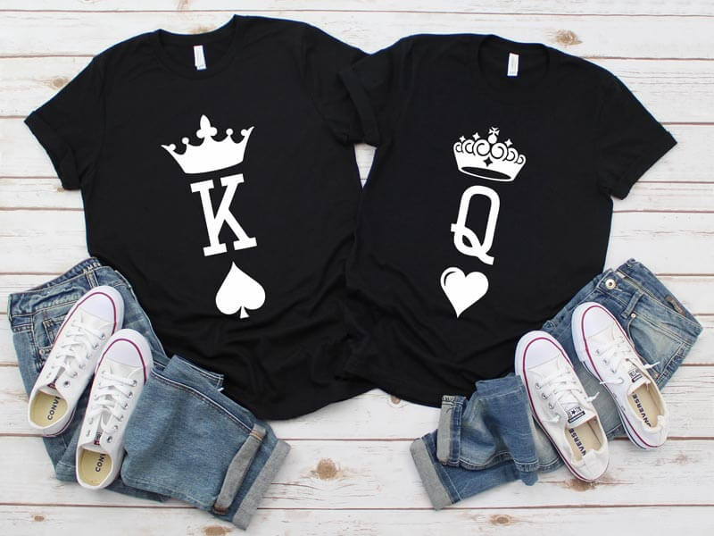 tricouri cuplu king queen model 1 Alege acum un cadou personalizat