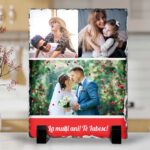Placa Ardezie Personalizata cu 3 Poze si text