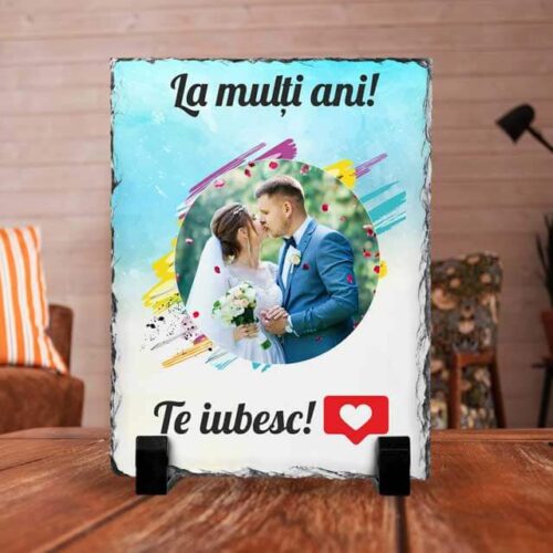 placa ardezie la multi ani te iubesc Alege acum un cadou personalizat