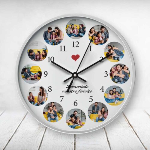 Ceas-Personalizat-cu-12-Poze-și-mesaj