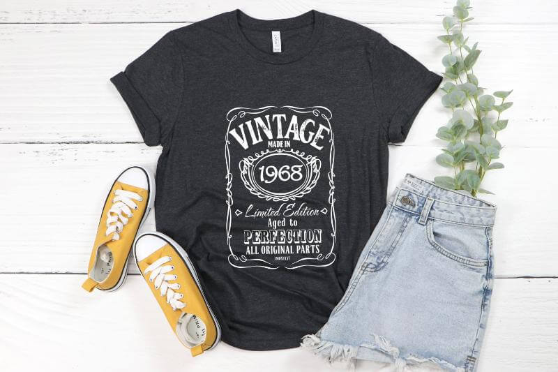 Tricou Personalizat Vintage Made In 1968 Aged to Perfection