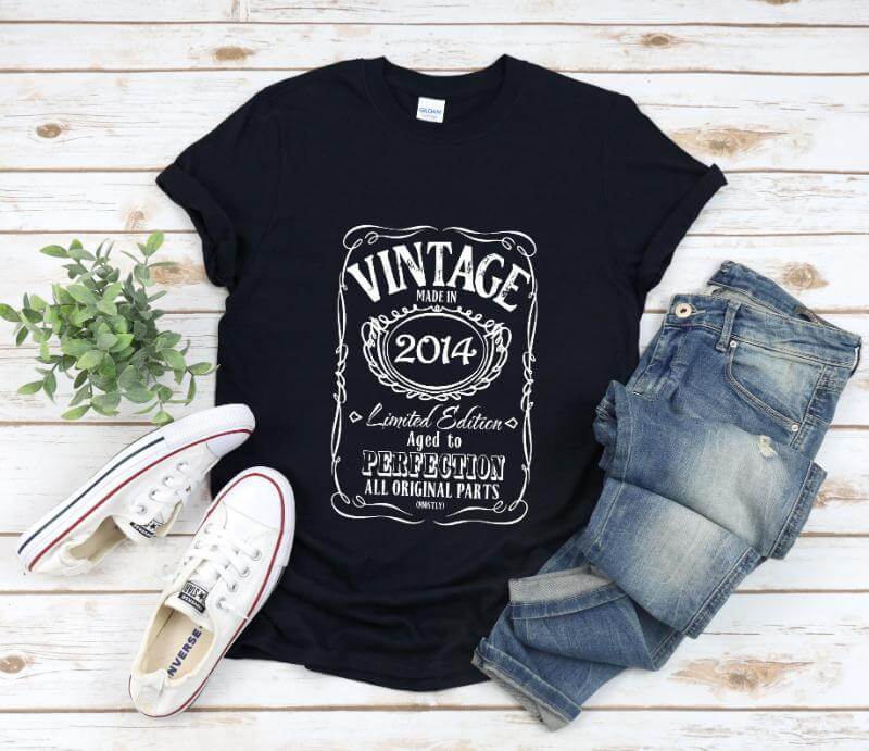 Tricou Personalizat Vintage Made In 2014 Aged to Perfection