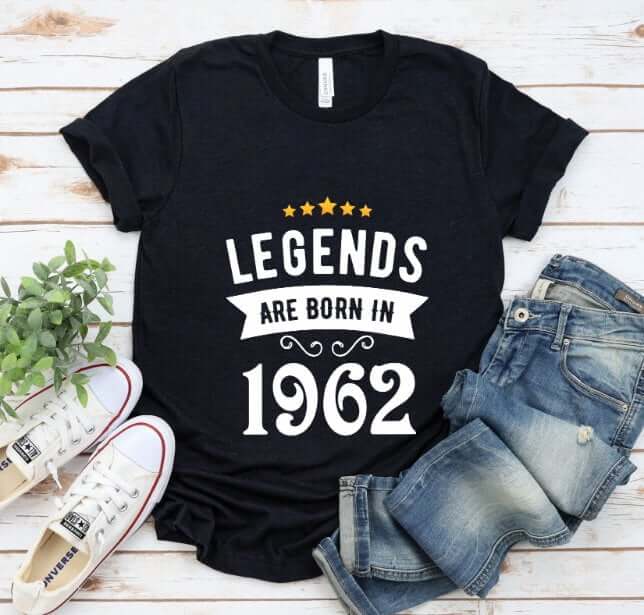 Tricou Personalizat Legends are born in 1962