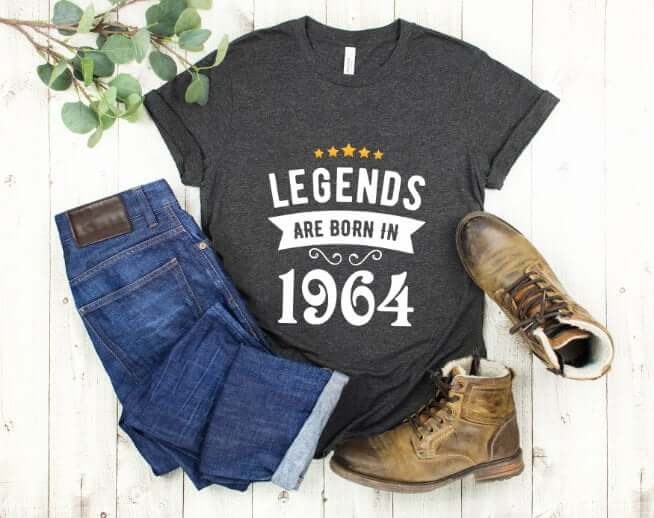 Tricou Personalizat Legends are born in 1964
