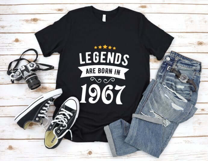 Tricou Personalizat Legends are born in 1967