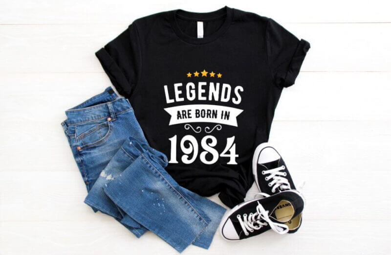 Tricou Personalizat Legends are born in 1984