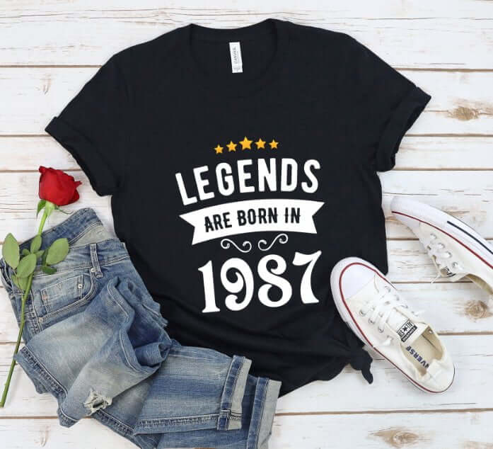 Tricou Personalizat Legends are born in 1987