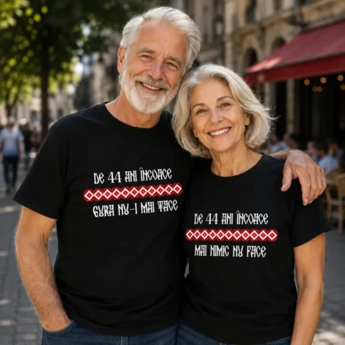 Tricouri Cuplu Personalizate - Aniversare Casatorie De 44 Ani Incoace
