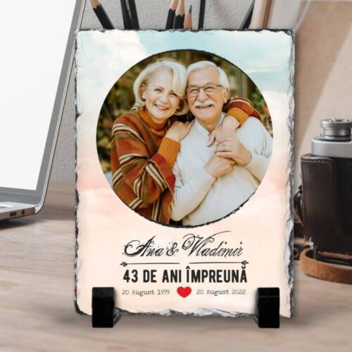 Ardezie Personalizata 43 de ani impreună