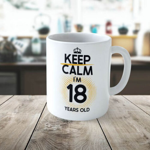 Cană Personalizată KEEP CALM I'M 18 YEARS