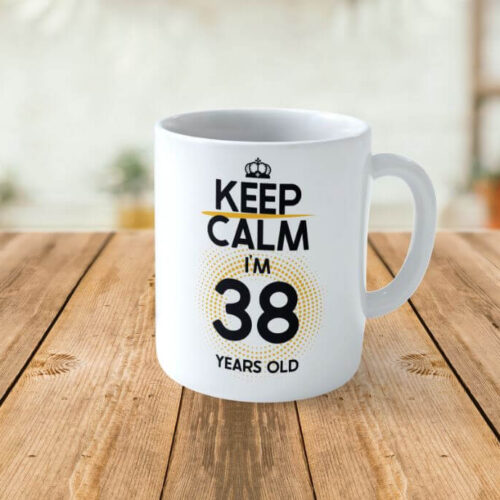 Cană Personalizată KEEP CALM I'M 38 YEARS
