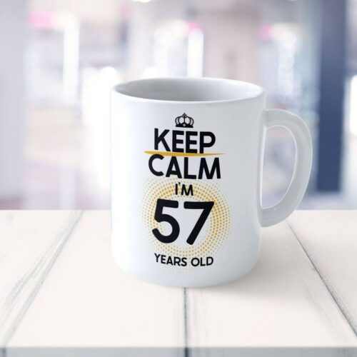 Cană-Personalizată-KEEP-CALM-I'M-57-YEARS