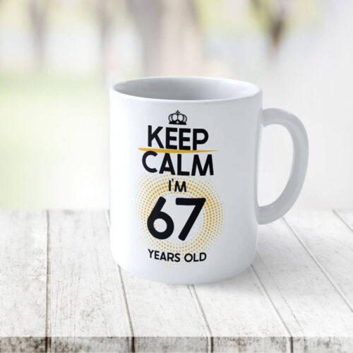 Cană Personalizată KEEP CALM I'M 68 YEARS
