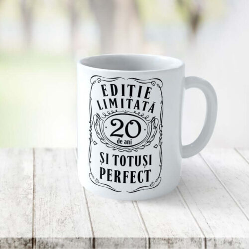 Cană personalizată Editie Limitata 20 de ani