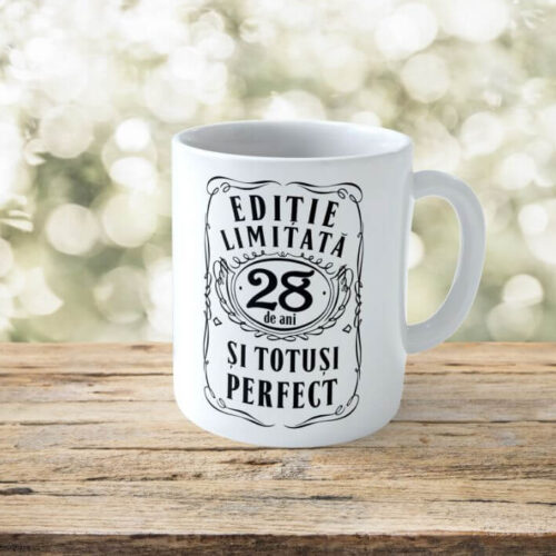 Cană personalizată Editie Limitata 28 de ani