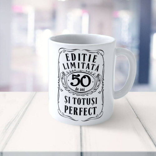 Cană personalizată Editie Limitata 50 de ani