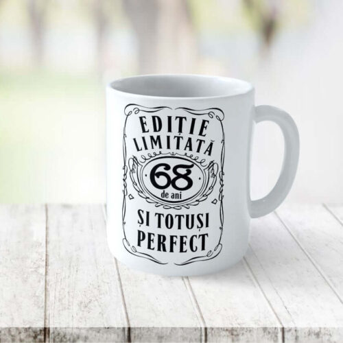Cană personalizată Editie Limitata 68 de ani