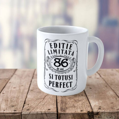 Cană personalizată Editie Limitata 86 de ani
