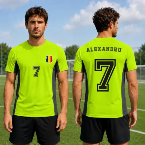 Tricou Verde Fotbal Personalizat cu nume și număr