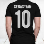 Tricou personalizat Fotbal cu nume și număr model negru