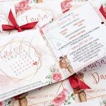 Invitatie nunta FLORI ROSU GRENA - Bubbly Events - Include Personalizarea