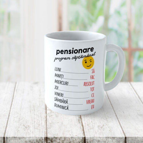 Tricou Pensionare Program Săptămânal