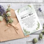 Invitație Greenery Watercolor - Include Personalizarea