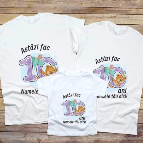 Set Tricouri Familie Astazi fac 10 ani