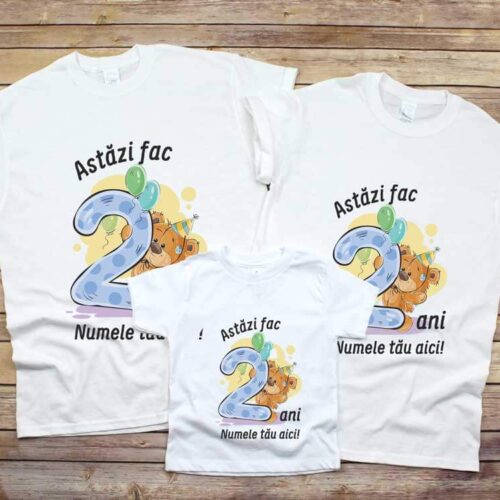 Set Tricouri Familie Astazi fac 2 ani