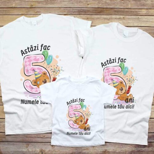 Set Tricouri Familie Astazi fac 5 ani