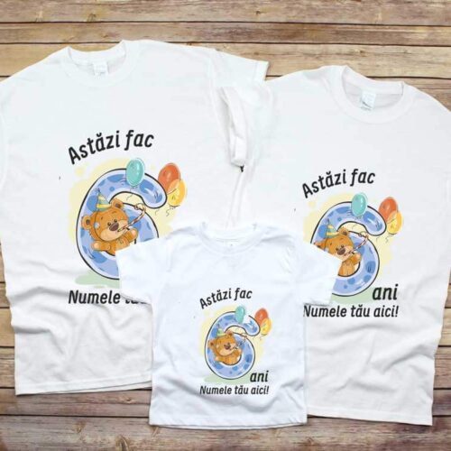 Set Tricouri Familie Astazi fac 6 ani