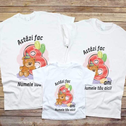 Set Tricouri Familie Astazi fac 8 ani